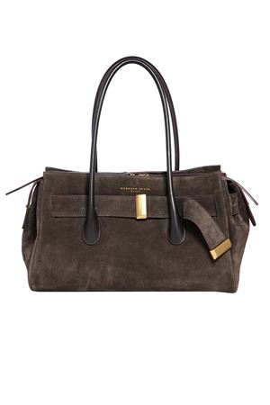 Borsa A Spalla Emeralda In Camoscio Marrone ROBERTO FESTA | EMERALDAMOGANO